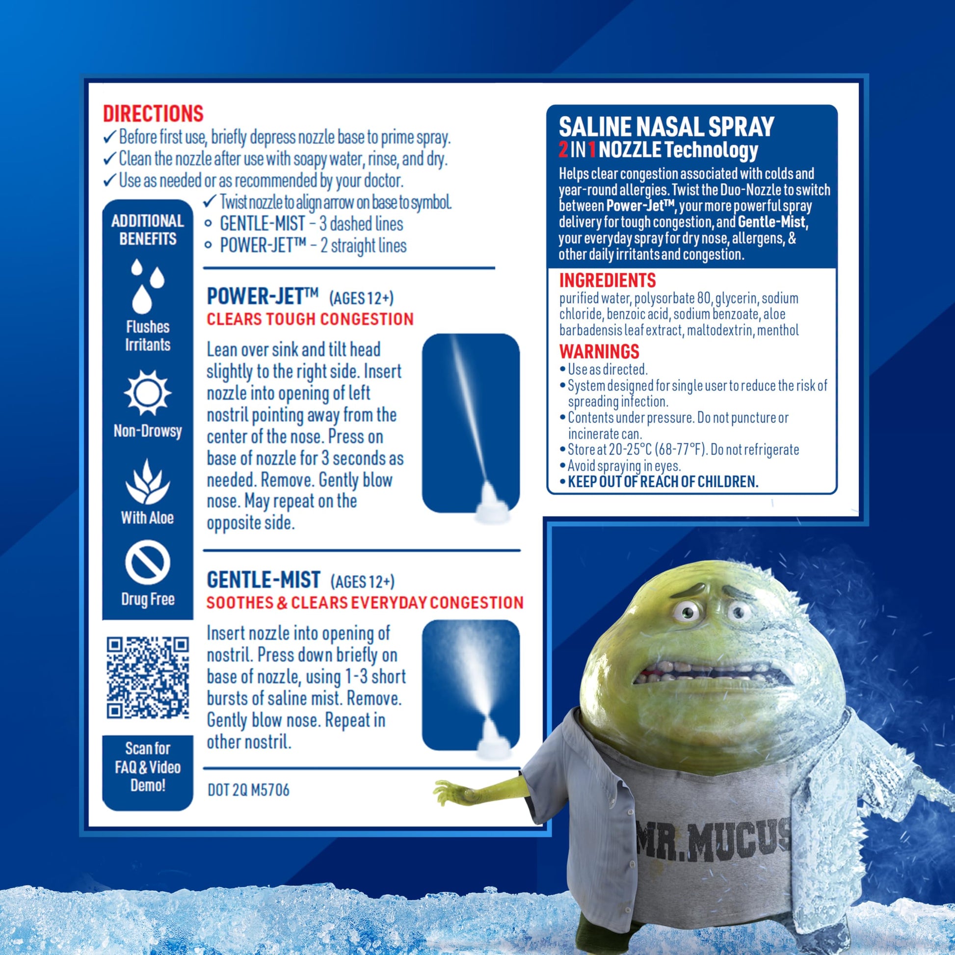 Mucinex cooling menthol sinus spray for adults and children above two years