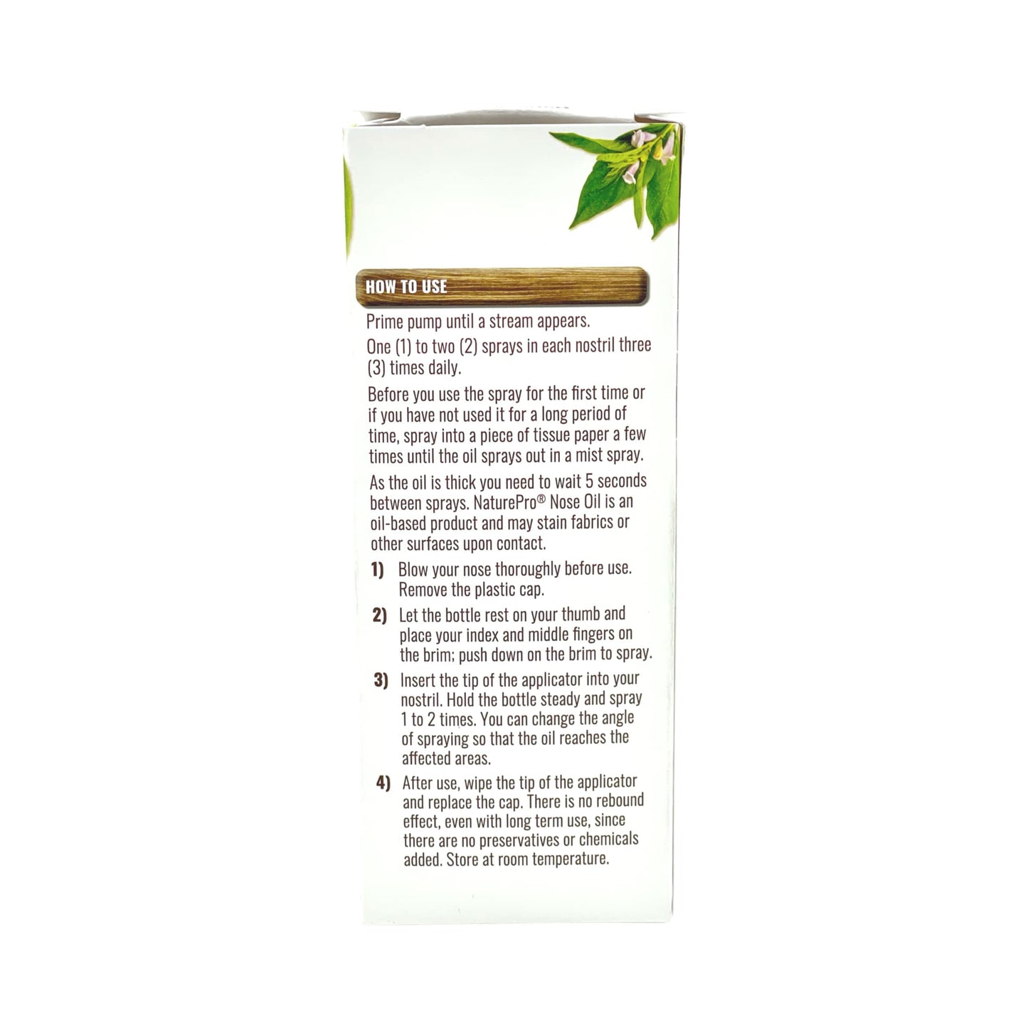 NaturePro non medicated nasal spray pump bottle for allergy and dryness comfort