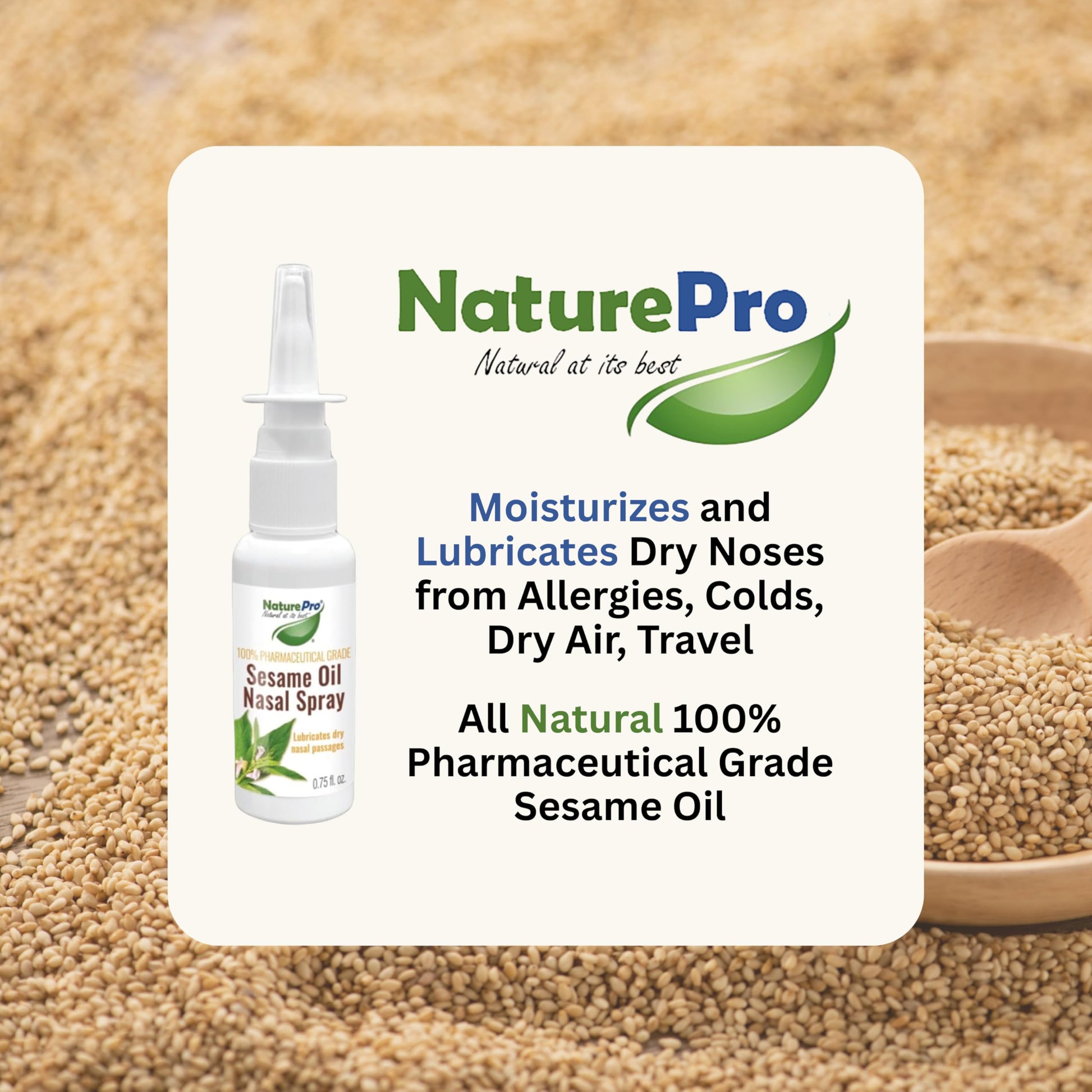 NaturePro zero point seven five fluid ounce nasal moisturizer spray ingredients view