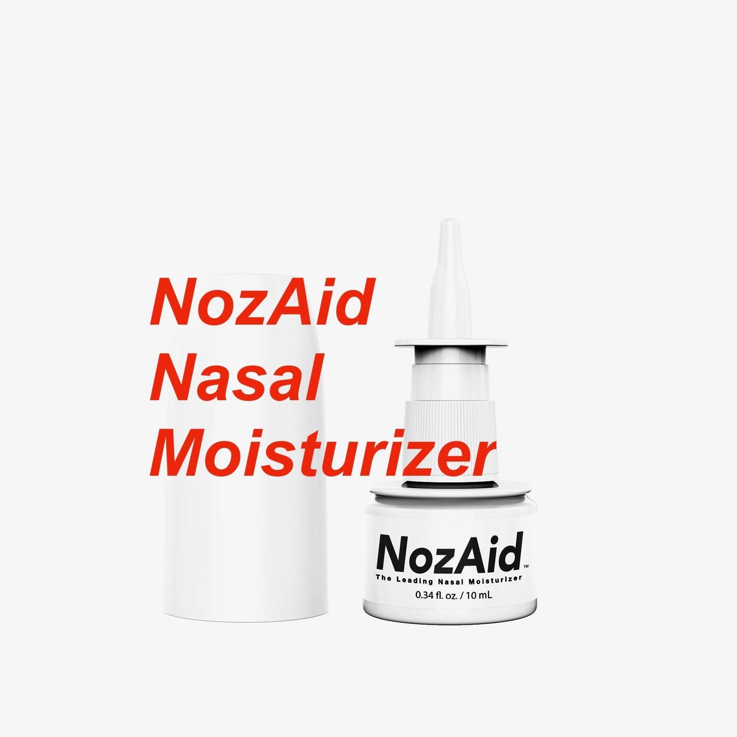 NozAid Sesame Oil Nasal Spray bottle displayed with its preservative free formulation label.