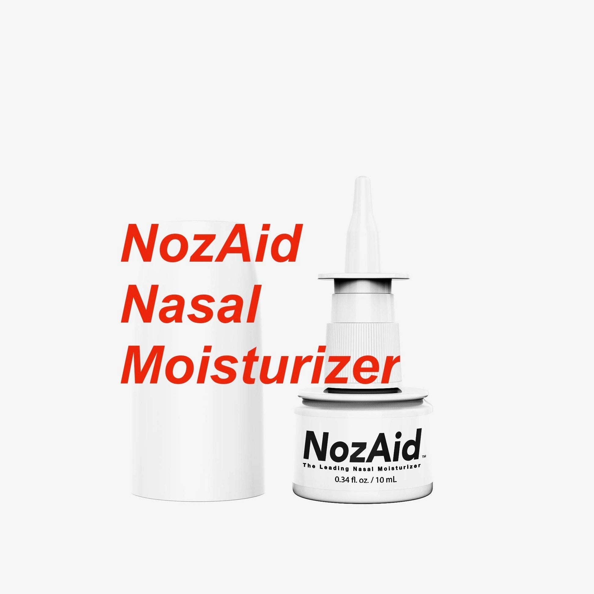 NozAid Sesame Oil Nasal Spray bottle displayed with its preservative free formulation label.