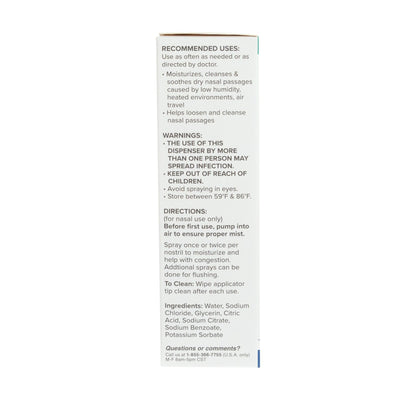 One fluid ounce bottle of Dr. Talbot's saline nasal spray for newborn mucus flushing
