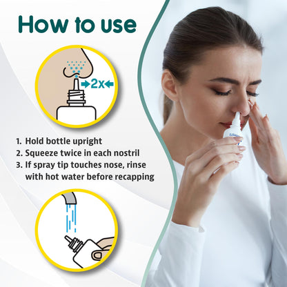 Authentic AYR saline mist bottle for clearing dust and allergens