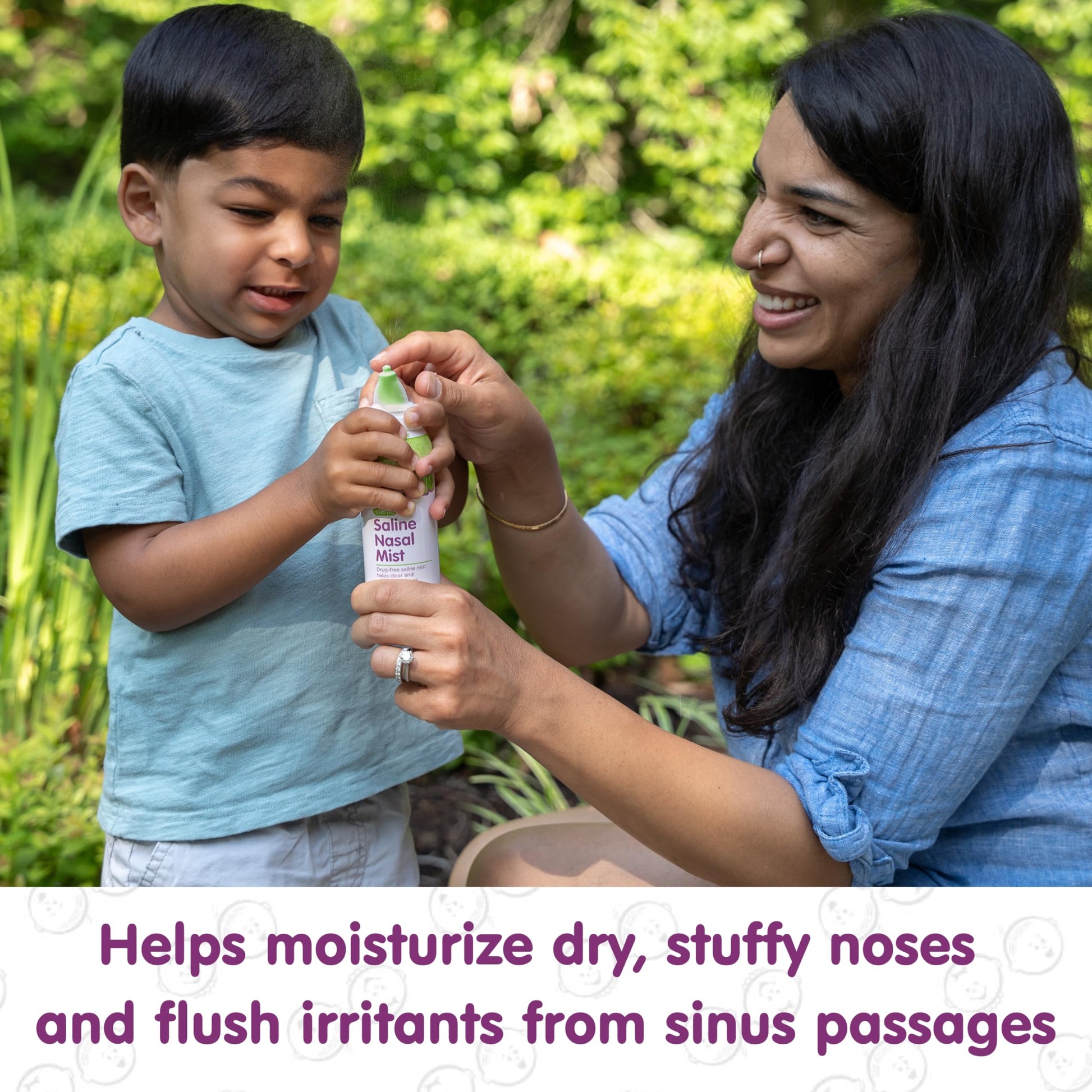 Boogie unscented sterile saline nasal mist 3.1 Ounce packaging detail