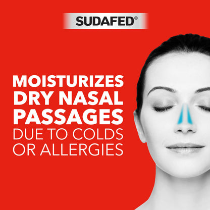 Authentic USA imported Sudafed saline nasal spray with aloe bottle layout