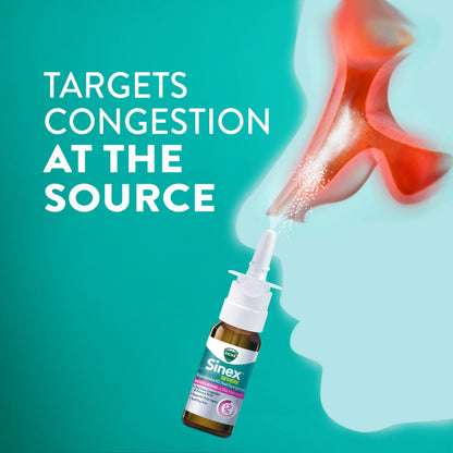 Authentic imported Vicks Sinex Severe Nasal Spray packaging with original American labeling for cold and allergy care