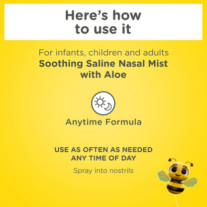 Zarbee's non medicated allergy and sinus mist for dry nasal passages