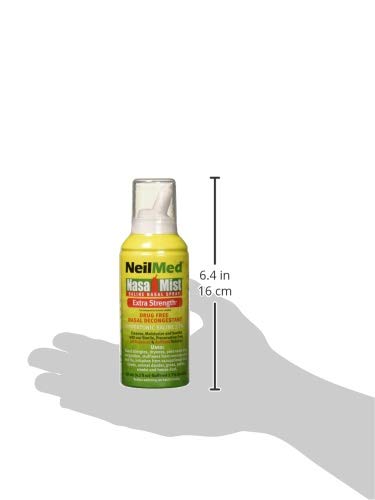 Authentic NeilMed extra strength saline spray nozzle close up for fine mist application.