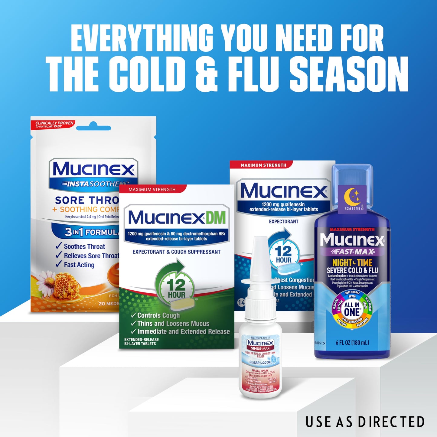 Imported Mucinex sinus max twenty two milliliters container for allergy relief