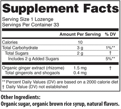 Natural vegan friendly sweet ginger drops for soothing occasional stomach upsets
