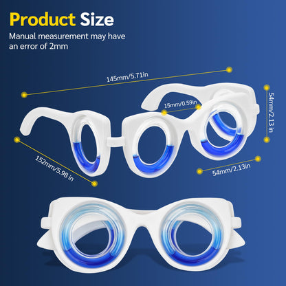 Flexible TPE frame of NEOISM anti nausea glasses being bent to show durability.