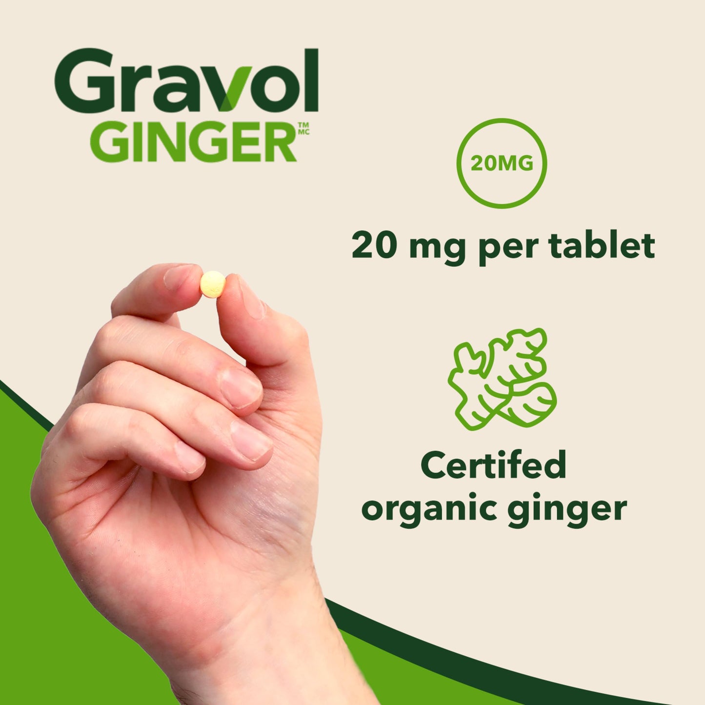 Gravol anti nausea herbal medicine taste free coated tablets for motion sickness.
