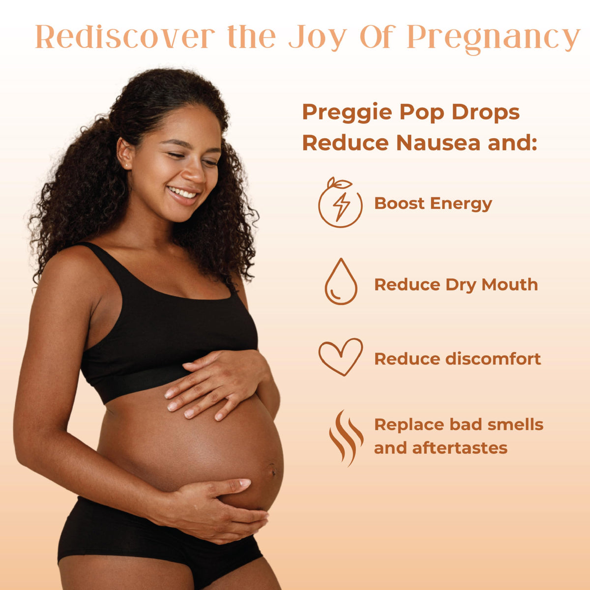 Three Lollies drug free pregnancy lozenges display highlighting kosher and gluten free certified labels.