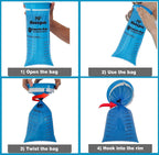 Leak proof barf bags with twist and lock closure mechanism
