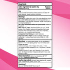Back panel view detailing the precise dosage guidelines for children aged two to six and six to twelve.