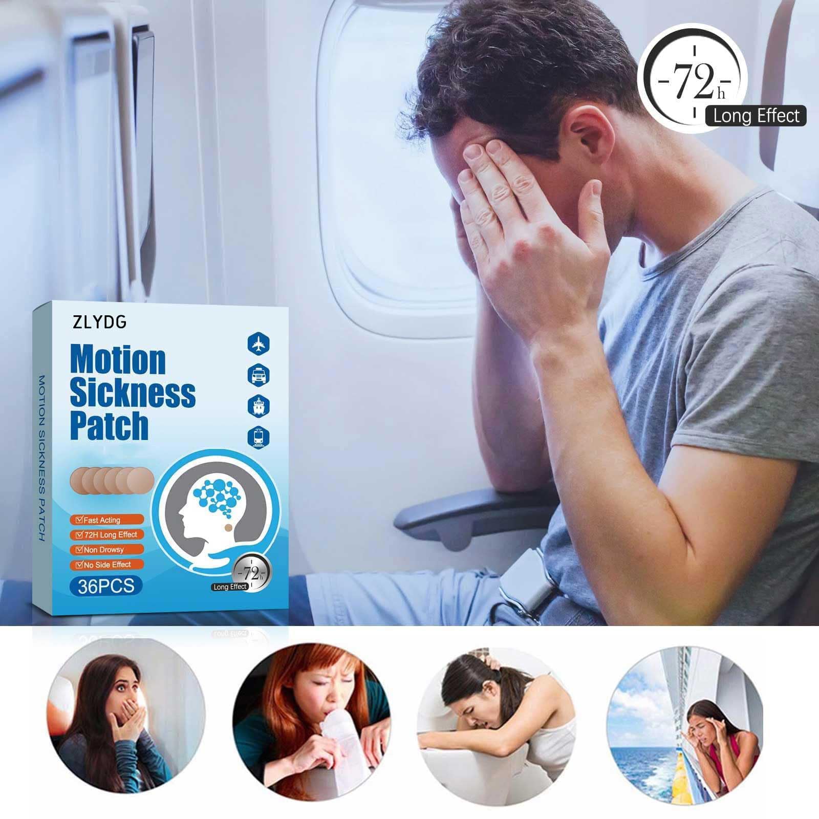 Natural ginger and mint motion sickness remedy applied on the navel area