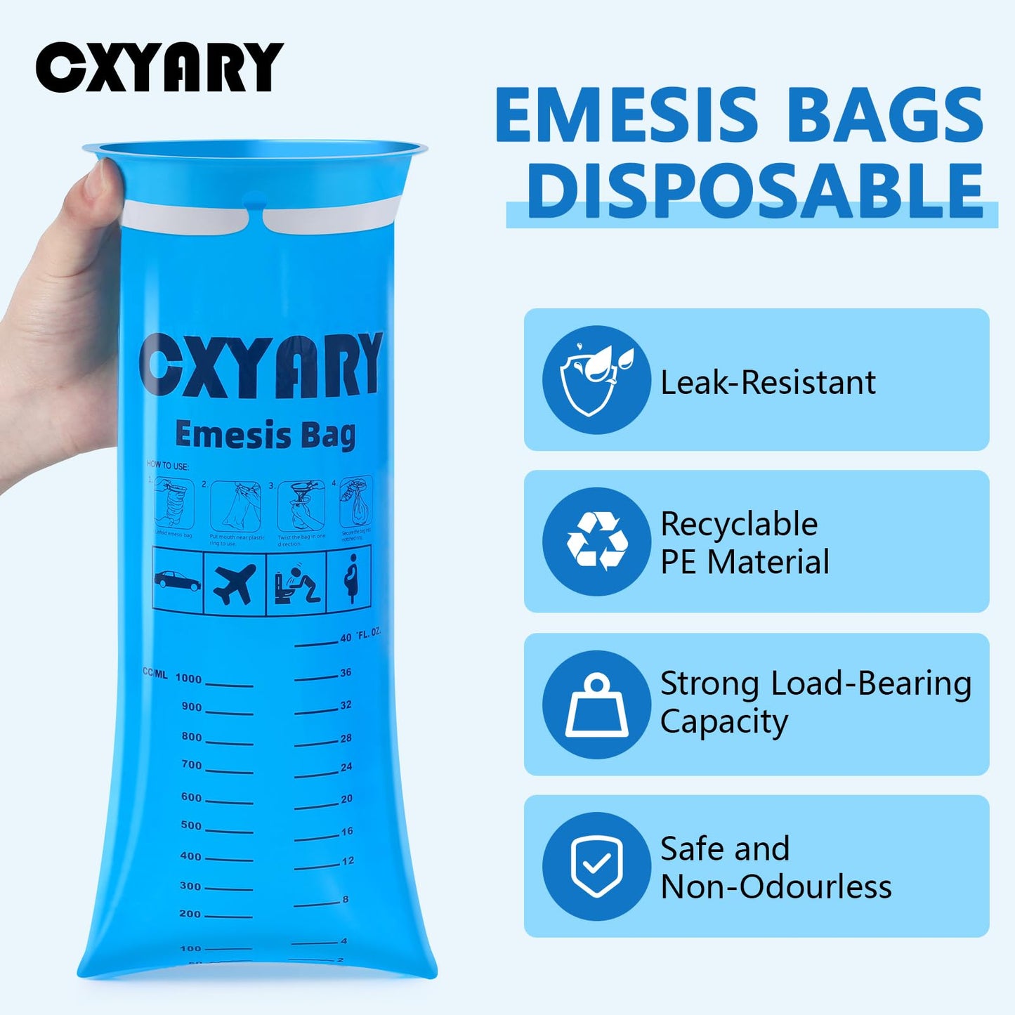 Leak resistant throw up bags with secure twist and lock notched ring closure.