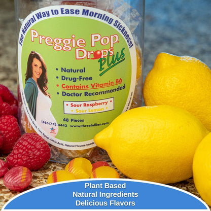 Individually wrapped pregnancy nausea relief drops fortified with Vitamin B6