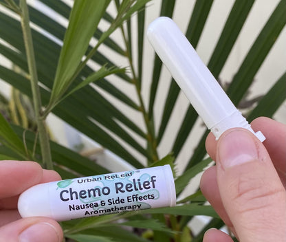 Urban ReLeaf ginger and peppermint essential oil blend for soothing an upset stomach.