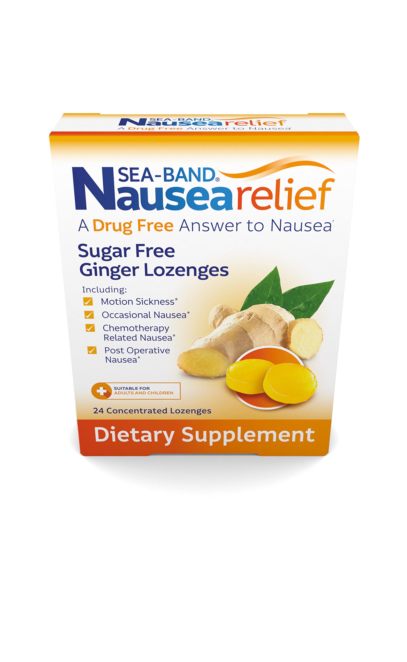 Non drowsy travel sickness lozenges ingredients and nutrition facts label