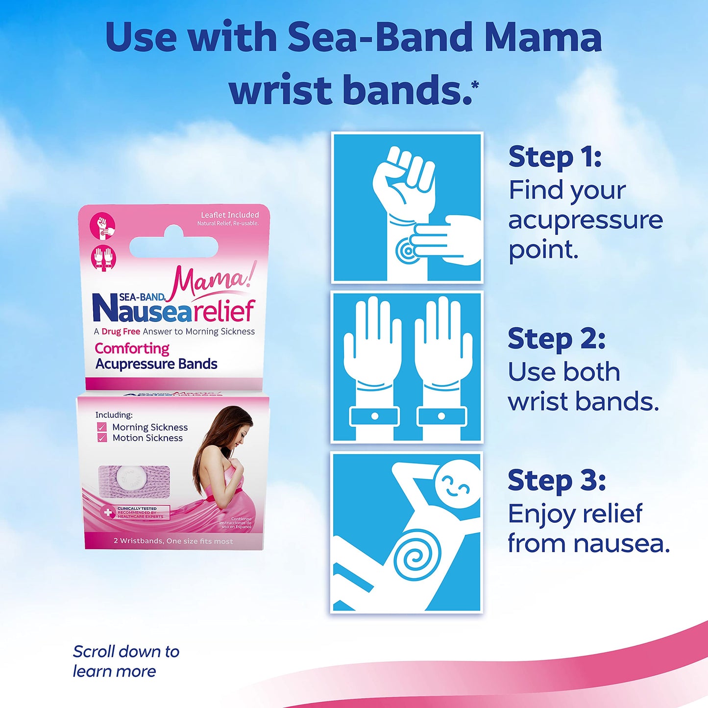 Authentic USA imported Sea-Band ginger lozenges for adults and children