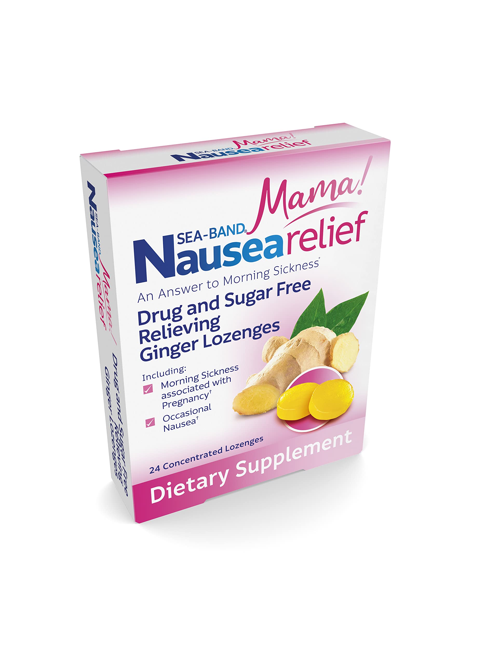 Sea-Band anti nausea lozenges safe for travel and motion sickness