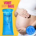 YGDZ leak resistant travel nausea bags displaying the graduated measurement markings