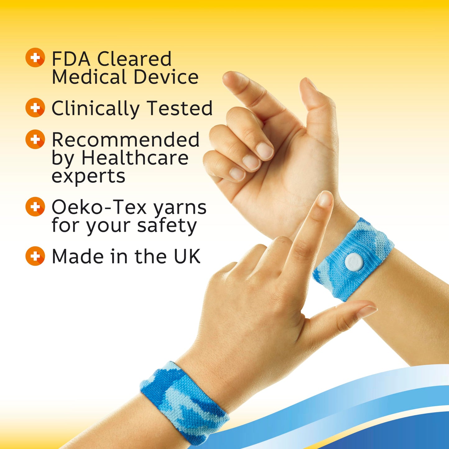 Authentic Sea-Band P6 pressure point button detail view
