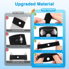 Acupressure nausea relief wristbands applied on a female wrist over the P6 point