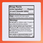 Rugby Meclizine 25mg 100 chewable tablets product expiration date and lot number verification