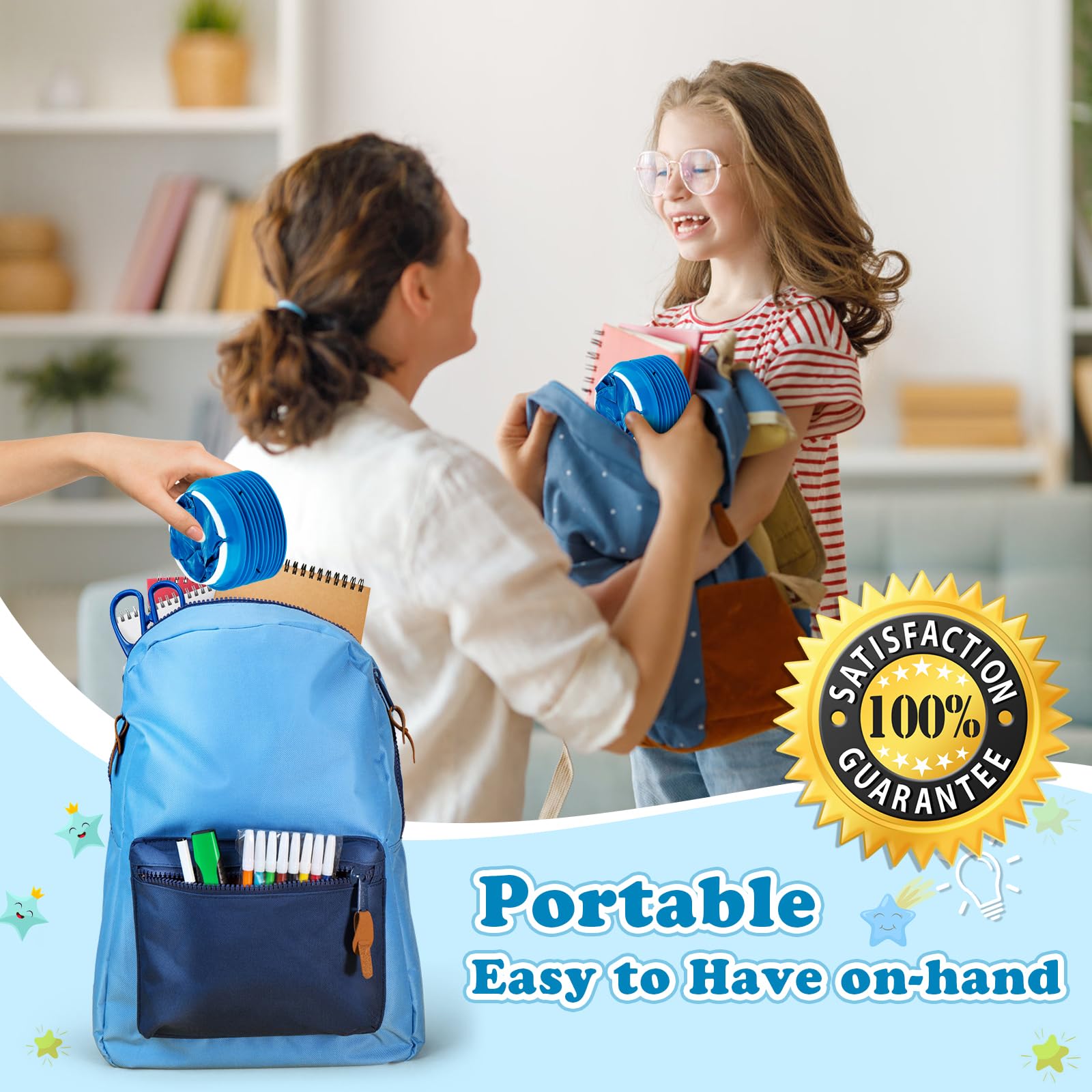 Valchoose travel puke bags twelve count pack showcasing the kid friendly compact sizing.