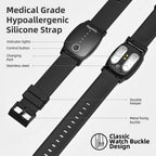 EmeTerm Explore drug free travel sickness band on a wrist demonstrating correct placement.