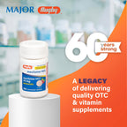 Rugby Meclizine Hydrochloride 25mg chewable tablets packaging showing 100 count label