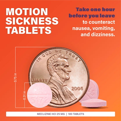 USA imported Rugby Laboratories anti nausea medication side panel with product facts