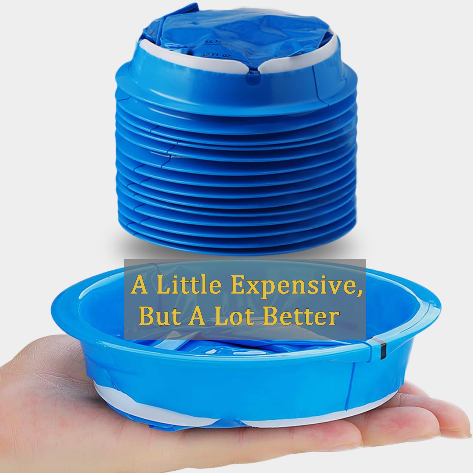 Valchoose emesis bags pack of 14 displaying the rigid plastic ring for secure one handed grip.