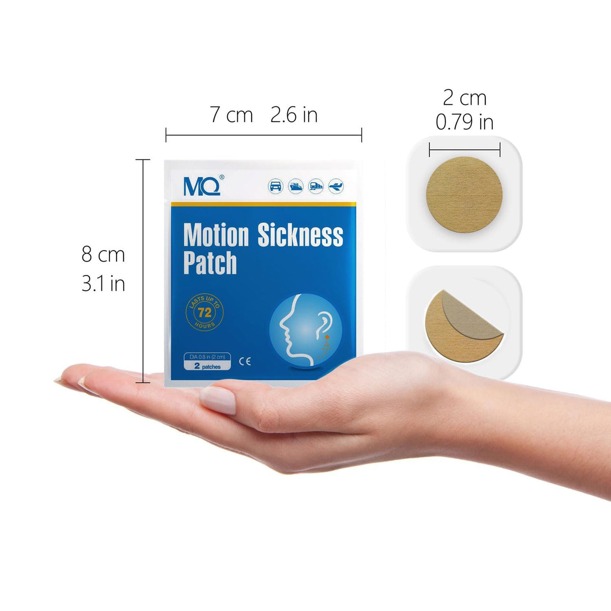 MQ travel care products showing the box contents and individual protective packaging packs.