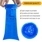PukeBag travel motion sickness barf bag showing the graduated measurement markings for volume tracking