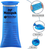 Thick heavy duty plastic medical grade emesis bags by MP MOZZPAK displaying volume measurement markings.