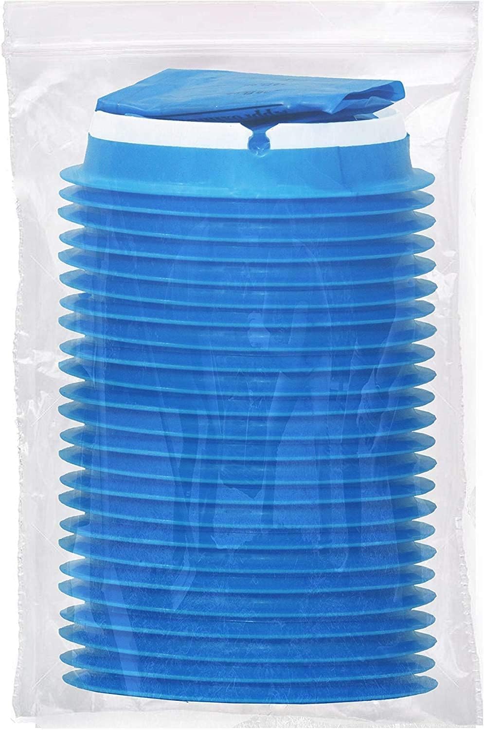 MP MOZZPAK disposable barf bags illustrating how to twist and seal for odor control.