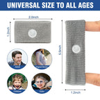 Elastic Hionfurt morning sickness relief bracelets stretching to demonstrate the flexible universal fit for adults and kids.