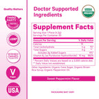 Authentic Pink Stork first trimester pregnancy essentials packaging showing nutritional facts for Vitamin B6