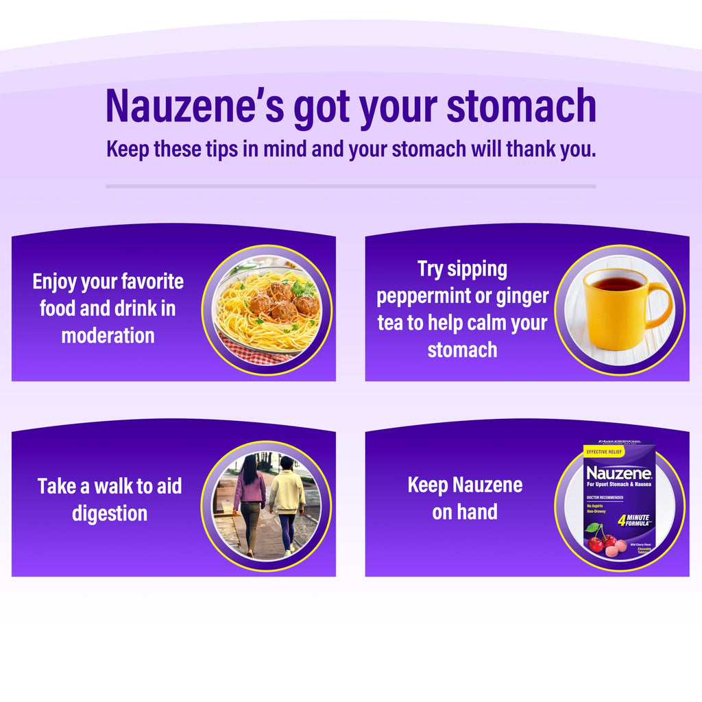 Nauzene sodium citrate dihydrate tablets for overindulgence relief close up