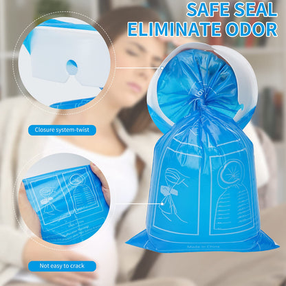 Cloudberg portable barf bags for kids displaying the integrated graduated measurement markings.