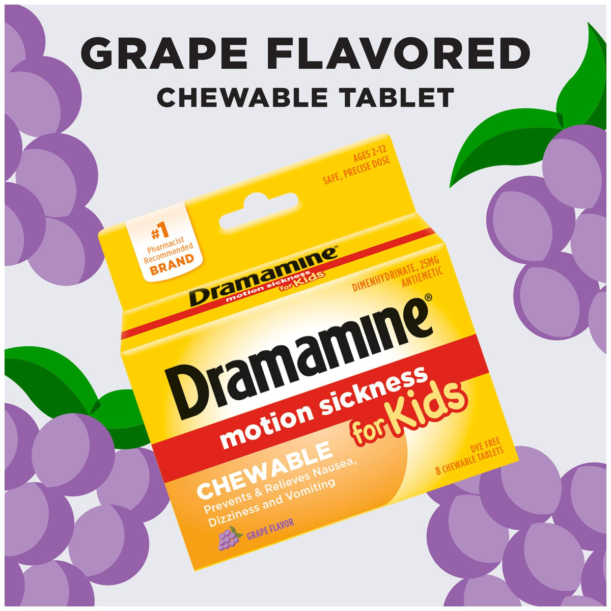 Dramamine kids antiemetic dimenhydrinate tablets drug facts and directions