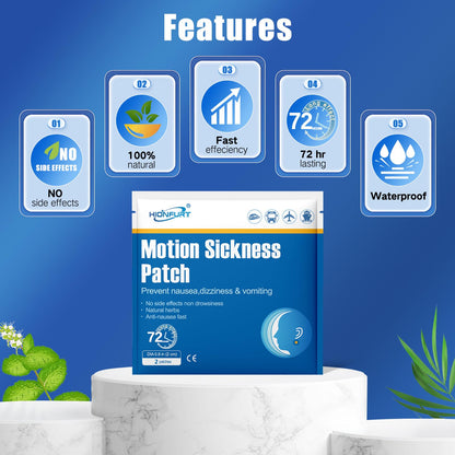 Natural plant based ingredients label on Hionfurt motion sickness box