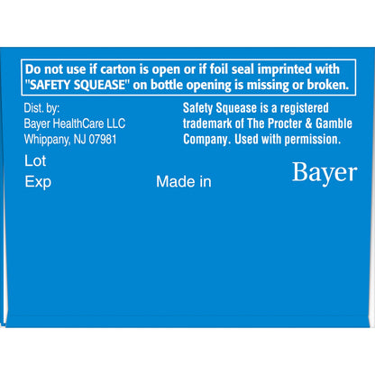 Authentic Aleve pain medication caplets supplement facts label overview