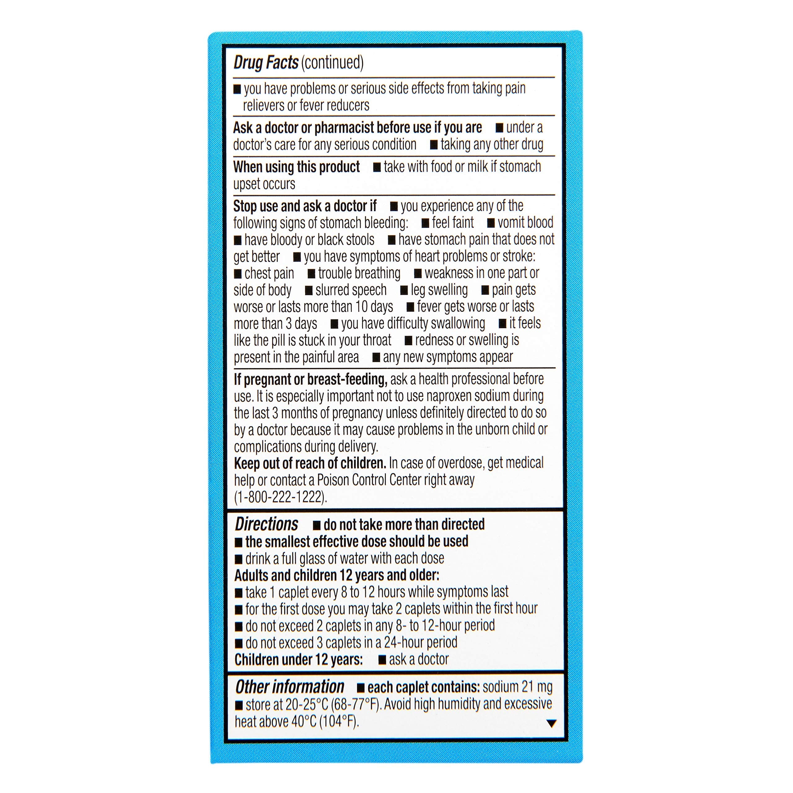 USA imported Rite Aid muscle pain reliever tablets side packaging details