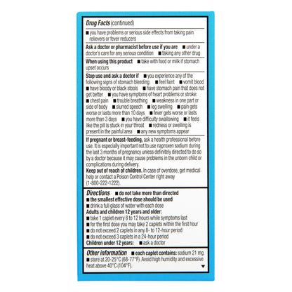 USA imported Rite Aid muscle pain reliever tablets side packaging details