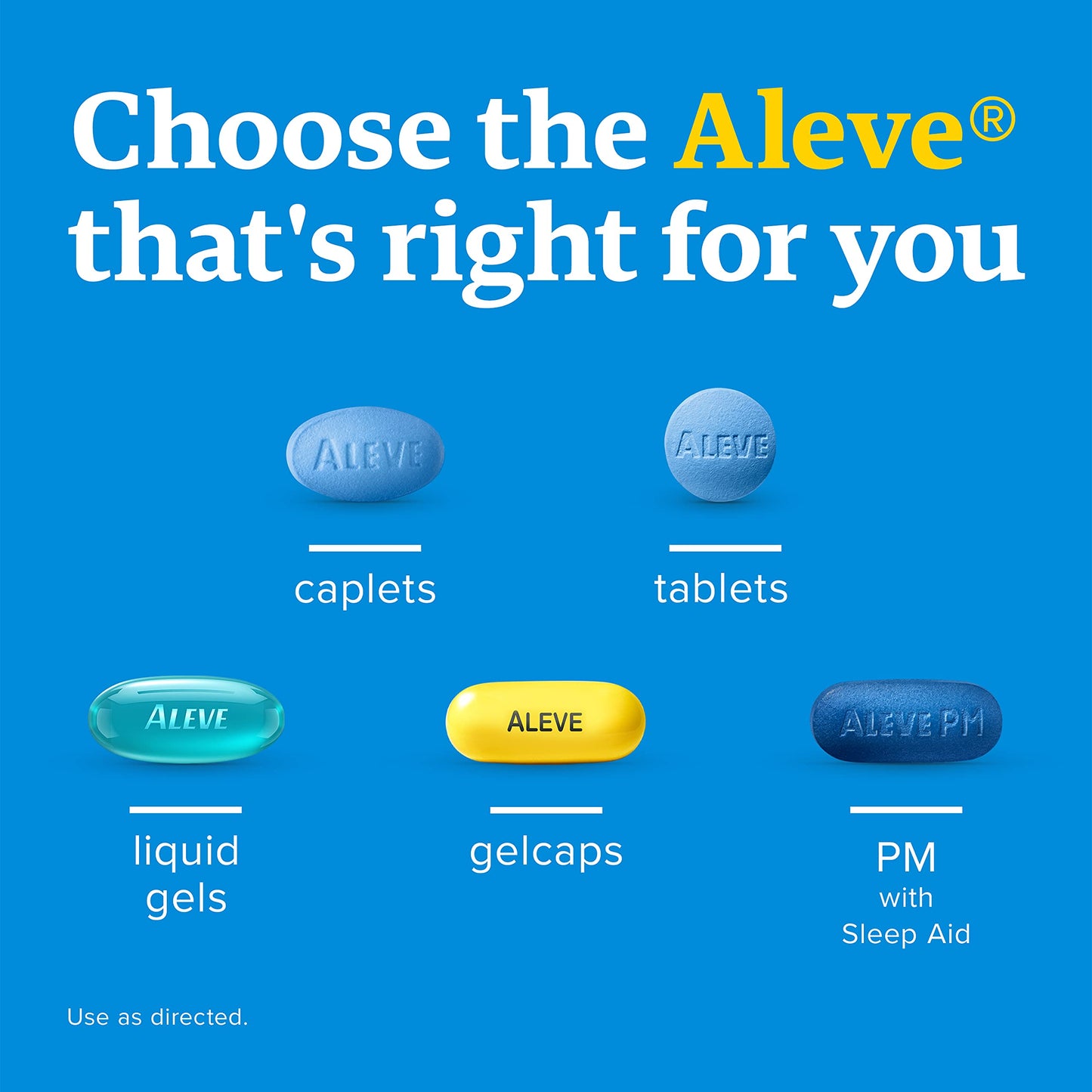 Aleve headache relief formula 90 count secure container display
