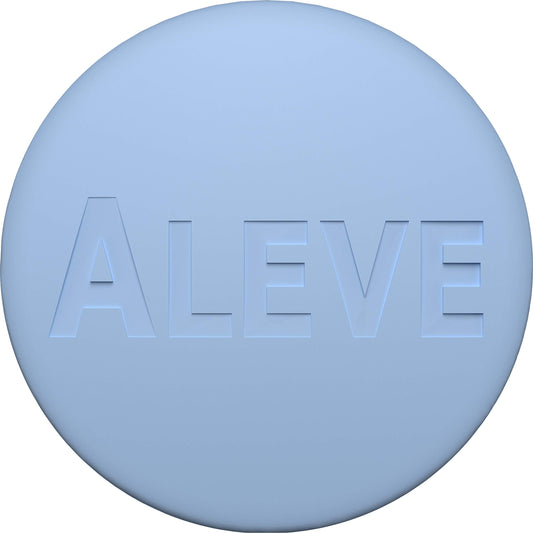 Aleve Naproxen Sodium 220 Milligrams bottle label details